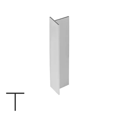 T-Shaped Aluminum Profile - 6m, Matte Chrome