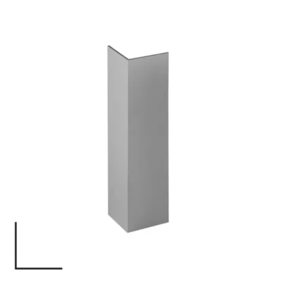 Aluminum Corner Profile 25x25mm - 6m, Matte Chrome