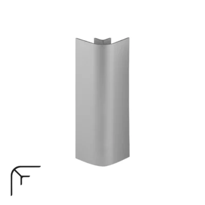 Corner Profile for 8mm Panels - 6m, Matte Chrome