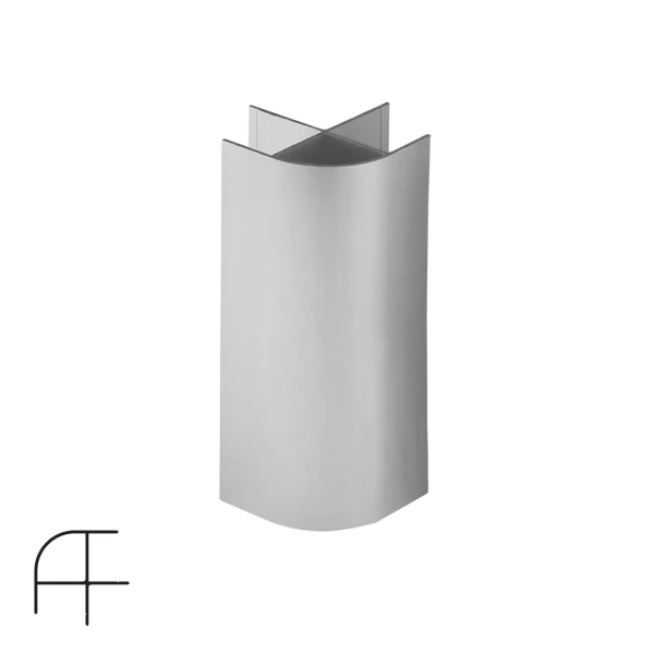 Corner Profile for 18 mm Panels - 6 Meters, Matte Chrome