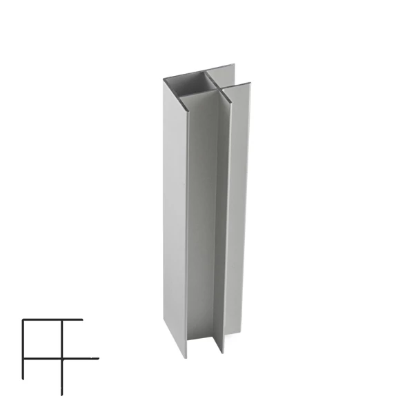 Corner Profile for 18mm Panels - 6m, Matte Chrome