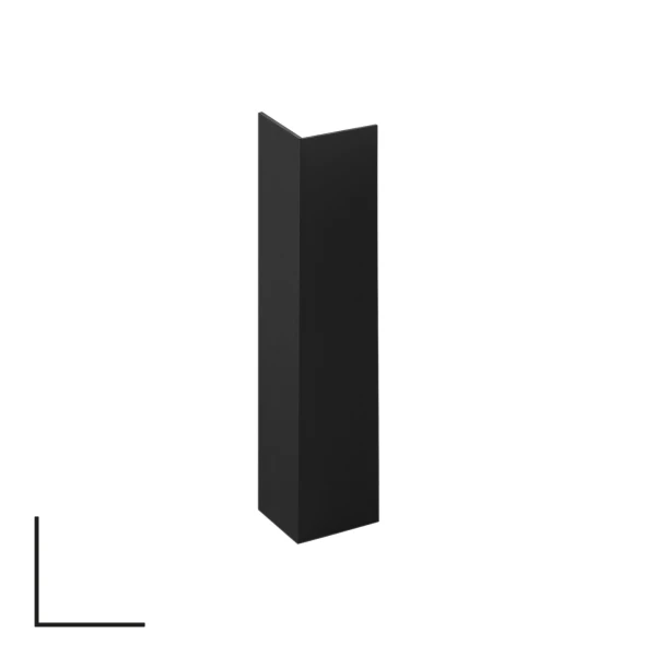 20x20mm Corner Profile - 6m, Matte Black