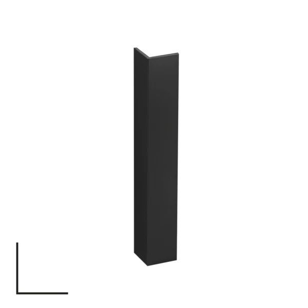 15x15mm Corner Profile - 6m, Matte Black