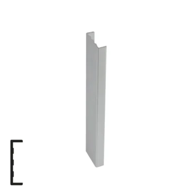 U-Channel Finishing Profile for 18mm Panels - 6m, Matte Chrome