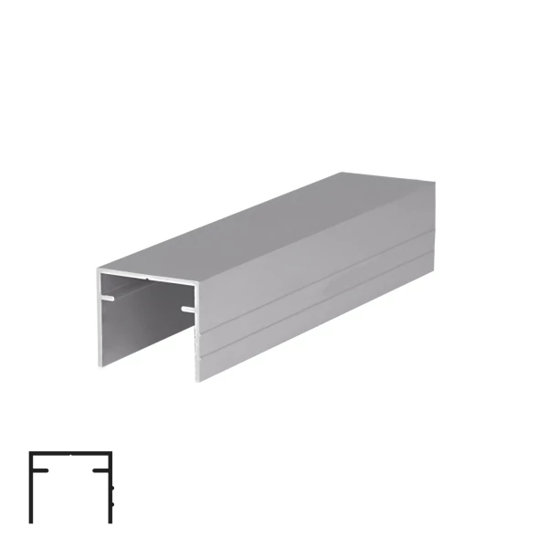 Single Top Rail for Sliding System PS75/PS80/PS88/SKM80AY - 6m, Chrome