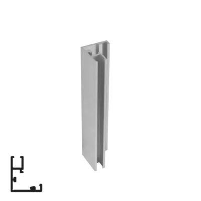 Decofix Cabinet Door Profile 23mm - 2.8m, Matte Chrome