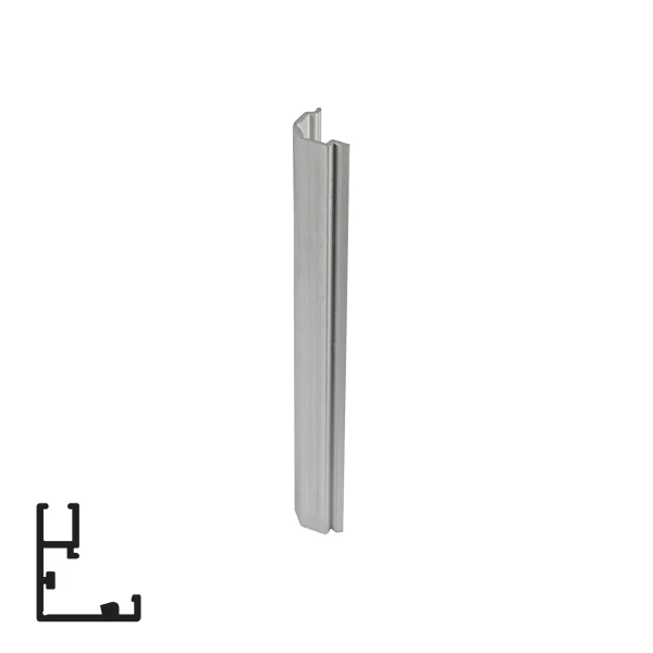 Decofix Door Profile Cover - 2.8m, Matte Chrome