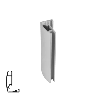 Decofix Cabinet Door Profile 38mm - 2.8m, Matte Chrome