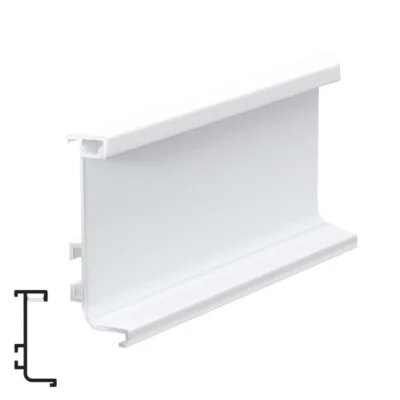 Aluminum End Profile for LED Strip - Glossy White - 4 Meters