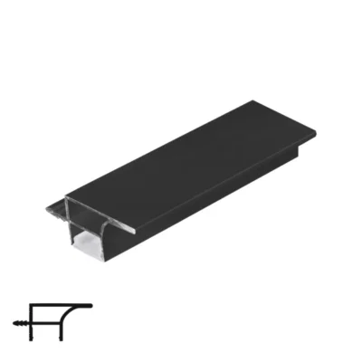 Matte Black Aluminum Edge Handle Profile for LED Strip - 3 Meters