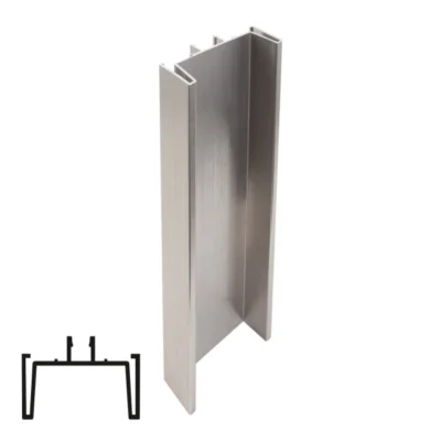 ASTRA Vertical Intermediate Profile for Countertops - Brushed Inox 2.6m