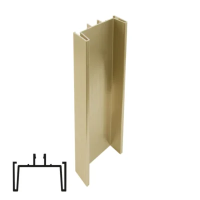 ASTRA Aluminum Vertical Intermediate Profile - Brushed Gold, 2.6m