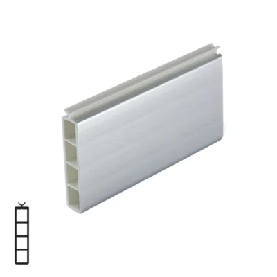 PVC Blind Handle Profile - Matte Chrome