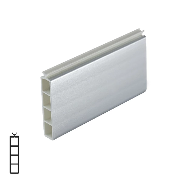 PVC Blind Handle Profile - Matte Chrome