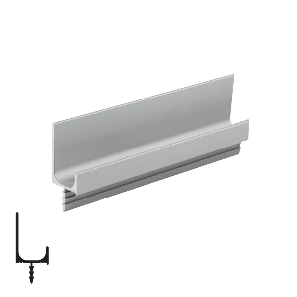 Edge Profile Handle 2435 - 6m, Matte Chrome