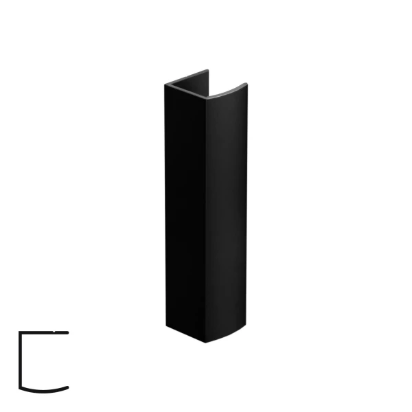 Oval Edge Profile Handle 2496 - 5m, Matte Black