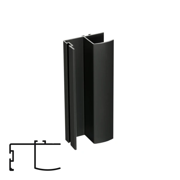Edge Profile Handle 2498 - 5 Meters, Matte Black
