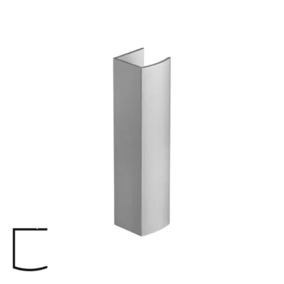 Oval Edge Handle Profile 2496 - Matte Chrome