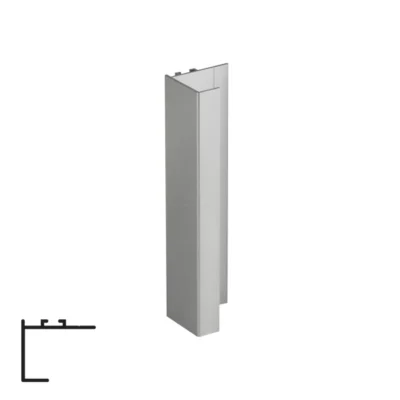 4126 Cant Handle Filler Panel - Matte Chrome - 5m or 6m