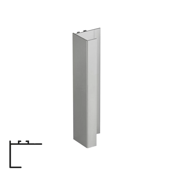 4126 Cant Handle Filler Panel - Matte Chrome - 5m or 6m