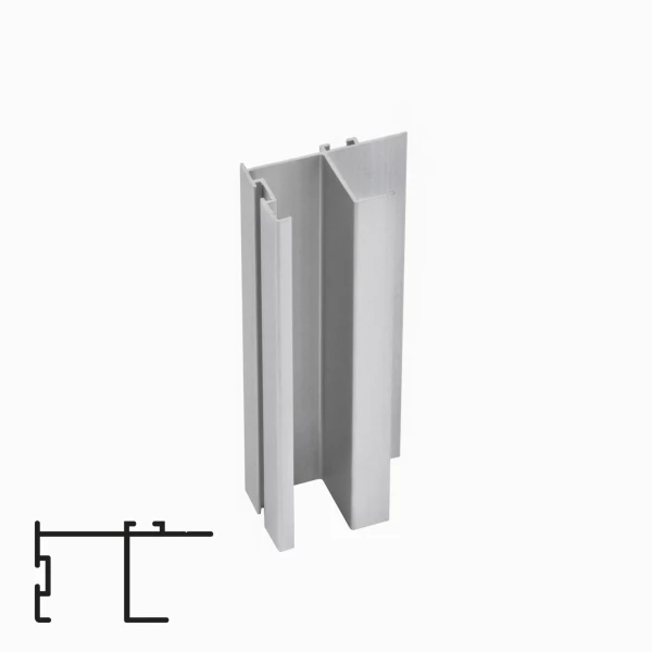 4125 Cant Handle - Matte Chrome Aluminum Filler Panel