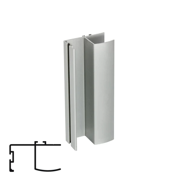 2498 Cant Holder for Filler Panels - Matte Chrome