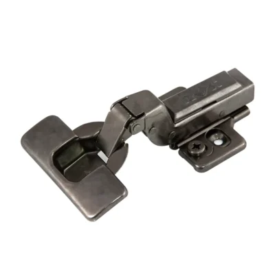 Hinge black MAXI 110° 3D o.k., with smooth closing and clip, set with caps