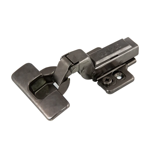 Hinge black MAXI 110° 3D o.k., with smooth closing and clip, set with caps