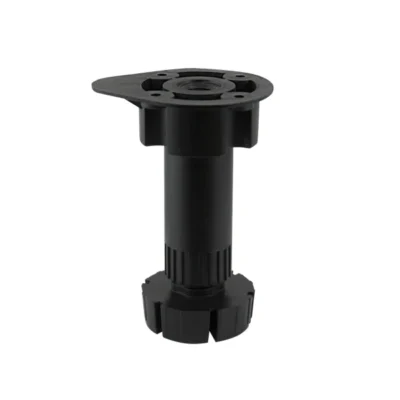 Adjustable 3-Part PVC Furniture Leg - Black