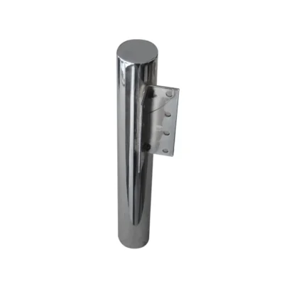 Metal Furniture Leg with Mounting Plate, Diameter 51mm, Height 370mm