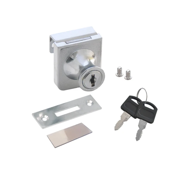 Furniture Glass Door Lock - Stainless Steel Finish