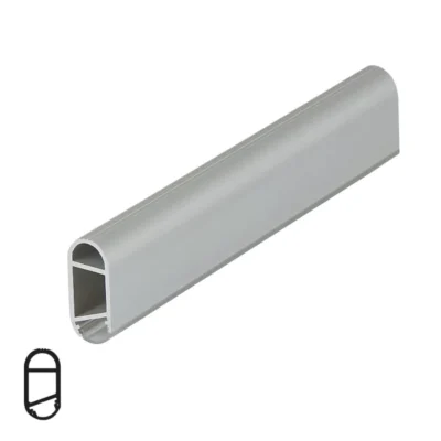 Aluminum Profile - for Closet with PVC Door Hinges and LED Strip - 3m