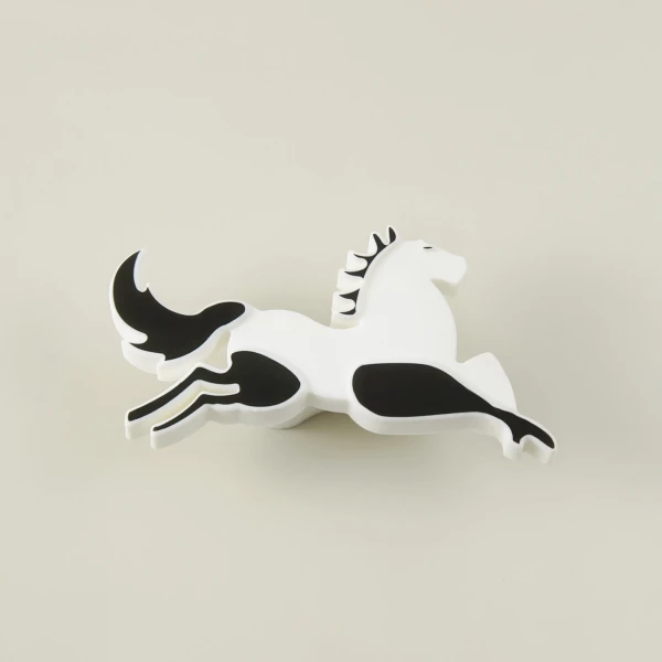 Childrens Horse Shaped Furniture Handle - White Silicone