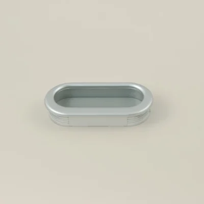 Ellipse Recessed Furniture Handle - Matte Chrome