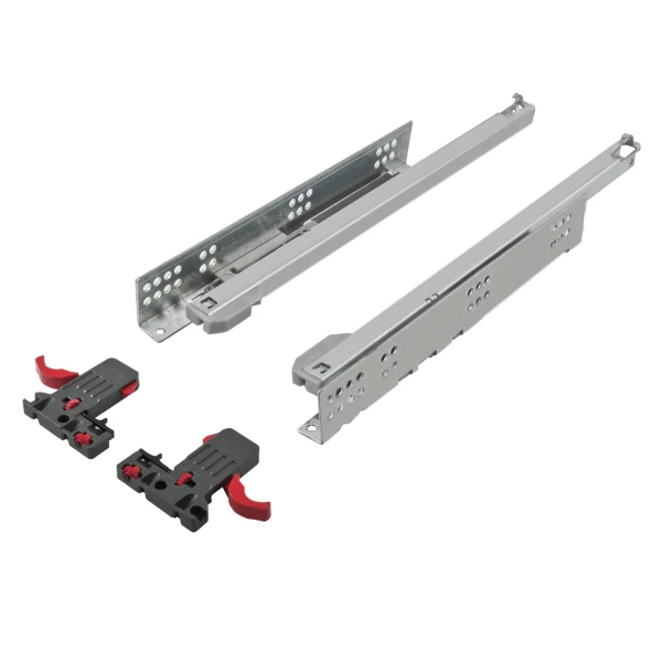 Concealed Drawer Slides - Partial Extension, Soft-Close, with Locking Clips