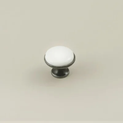 Mia Furniture Handle - Zinc and Porcelain