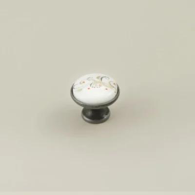 Mia Furniture Handle - Porcelain and Metal Finish
