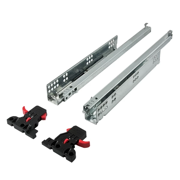 Concealed Drawer Slides - Partial Extension, Soft-Close, with Locking Clips