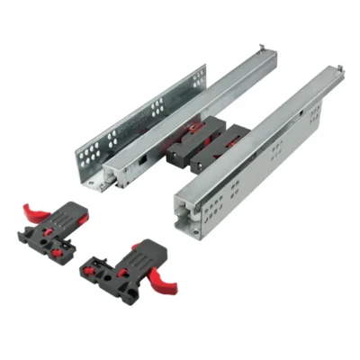 PUSH Concealed Drawer Slides – Push-to-Open, Full Extension, with Locking Clips