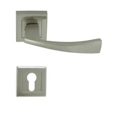 M23R Square Rosette Interior Door Handle - Stainless Steel