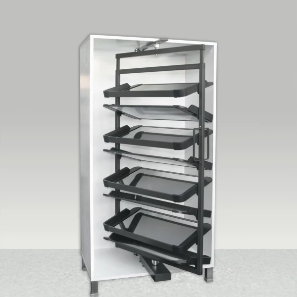 360 Degree Rotating Shoe Rack Mechanism - 8 Levels for 800mm Cabinet