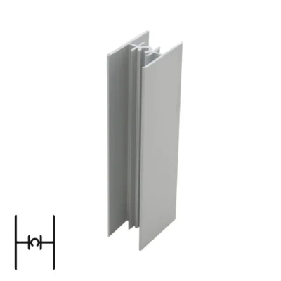 PS250 POLO Sliding System Divider Profile - 6m, Matte Chrome