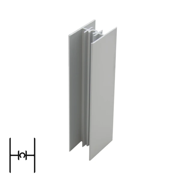PS250 POLO Sliding System Divider Profile - 6m, Matte Chrome