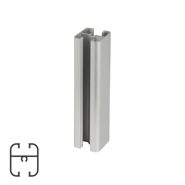PS150 ASTRA Sliding System Divider Profile - 6m, Matte Chrome