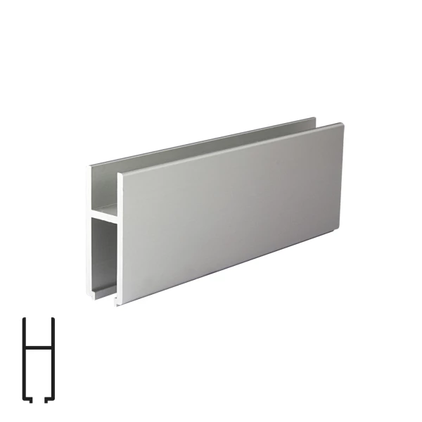 Bottom Track for SCK12 Sliding System - 3m, Matte Chrome
