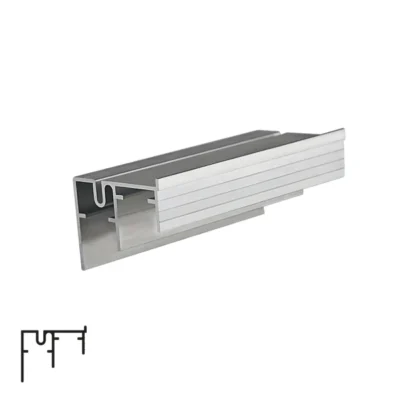 Bottom Rail for SGM04 Sliding System - 6m, Matte Chrome