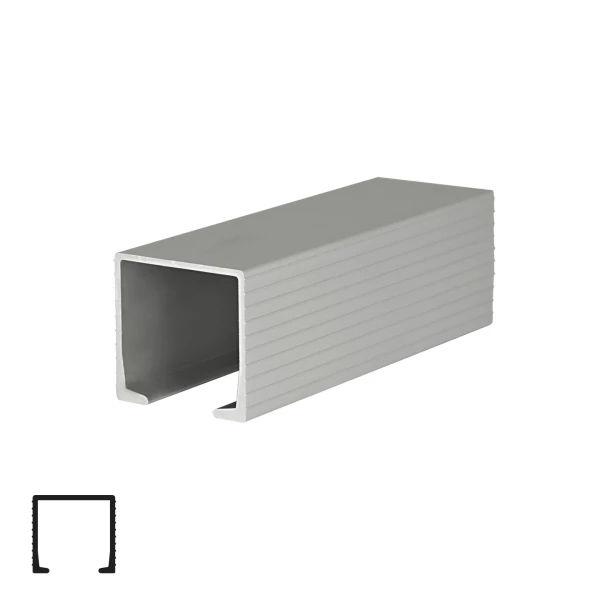Top Rail for Sliding System 03MKK2 - 2.5m, Matte Chrome