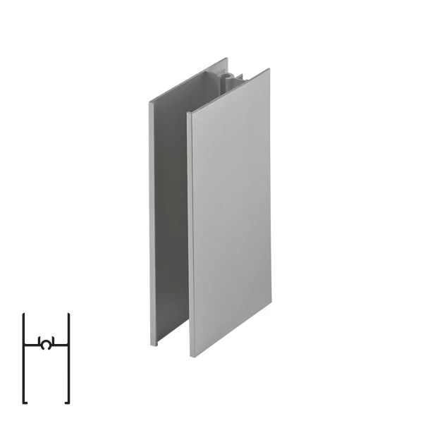 Top and Bottom Track for PS250 POLO Sliding System - 6m, Matte Chrome