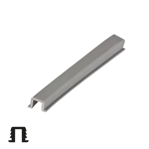 PVC Upper Rail for PS30 Sliding System - 3m, Grey