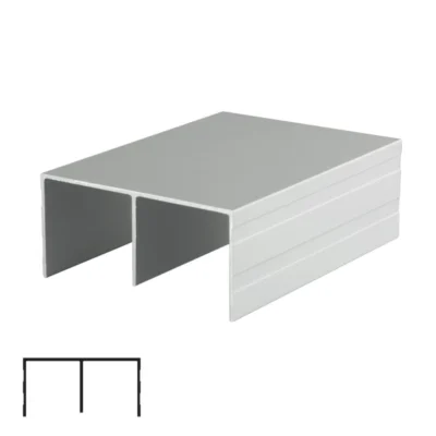 Top Rail for PS150 ASTRA Sliding System - 6m, Matte Chrome